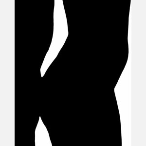 Female and Male silhoutte body. Black and white nudes. Title: Kaitlin & John
