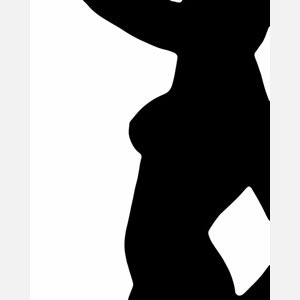 Female silhouttes body. Black and white nudes. Title: Kaitlin