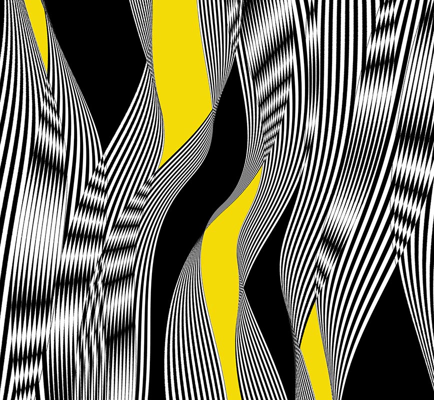 Detail of an Abstract Op Art limited edition print. Title: Untitled, 2023