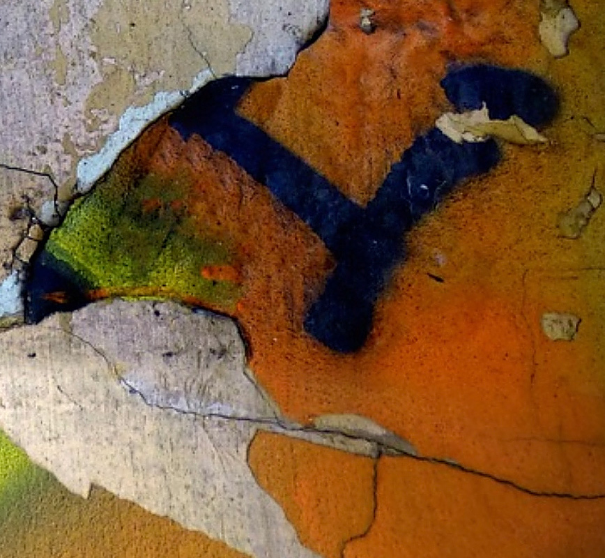 Detail of an Expressionistic specular photo assemblage, limited edition print. Title: Creature #2