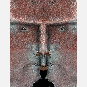 Expressionistic specular photo assemblage, limited edition print. Title: Creature #14