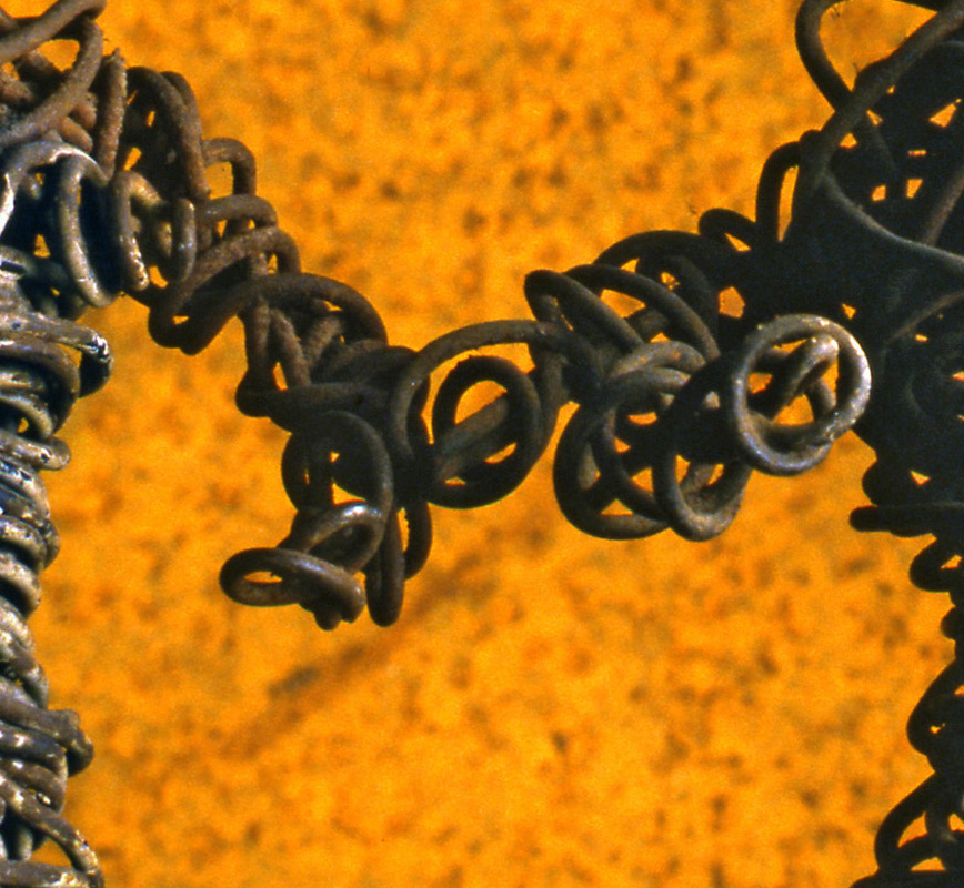 Detail of a SColor Photograph of a wire metal sculpture at the Museo Ettore Guatelli, Ozzano Taro Collecchio, Parma, Italy. Limited edition print. Title: Still Life with Dancing Couple