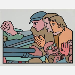 Contemporary expressionist print. Political Painting. Title: They Won't Be Stopped