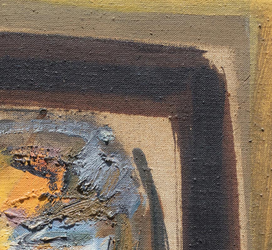 Detail of Abstract painting with reference to Tuscany. Mainly earth colors. Title: Personaggio